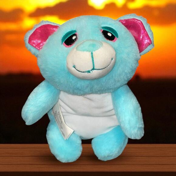Cutetitos Cuddlitos Plush Bear Scented Heart Nursery Stuffed Animal Blue 10” - Picture 1 of 12
